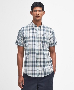 Barbour Alford Tailored Short-sleeved Shirt ασπρα | BABO87770