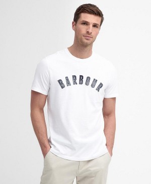 Barbour Ancroft T-shirt ασπρα | BABO88419