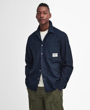 Barbour Angelo Relaxed Long-sleeved Shirt σκουρο μπλε | BABO87929