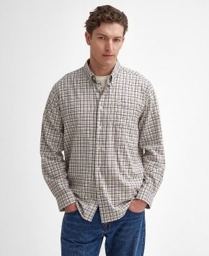 Barbour Ashton Regular Long-sleeved Shirt γκρι | BABO87893