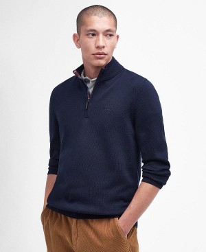 Barbour Avoch Half-zip Jumper σκουρο μπλε | BABO88601