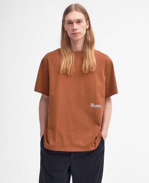 Barbour Bayard Oversized Graphic T-shirt πορτοκαλι | BABO88412