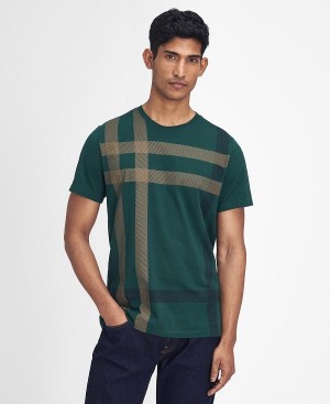 Barbour Blaine Tartan T-shirt πρασινο | BABO88399