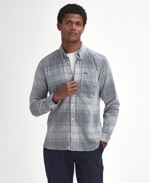 Barbour Blair Tailored Long-sleeved Shirt μπλε | BABO87822