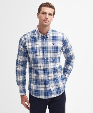 Barbour Blakelow Tailored Long-sleeved Shirt μπλε σκουρο | BABO87716