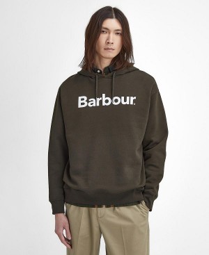 Barbour Brushed Nicholas Oversized Hoodie Ελιά | BABO88623