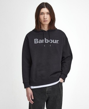 Barbour Brushed Nicholas Oversized Hoodie μαυρα | BABO88624