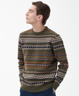 Barbour Case Fair Isle Jumper πρασινο | BABO88531