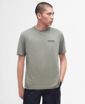 Barbour Catterick T-shirt Ελιά | BABO88293