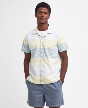 Barbour Chesil Regular Short-sleeved Shirt λεμόνι | BABO87764