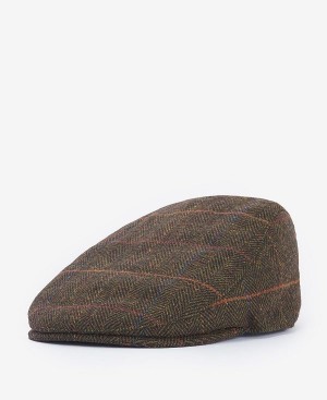 Barbour Cheviot Flat Cap σκούρο πρασινο | BABO89009