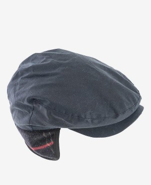 Barbour Cheviot Wax Flat Cap Ελιά | BABO89013