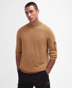 Barbour Clayton Crew-neck Jumper καφε | BABO88603