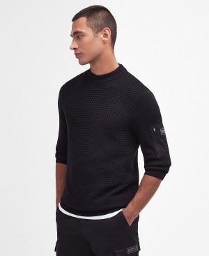Barbour Clayton Crew-neck Jumper μαυρα | BABO88604
