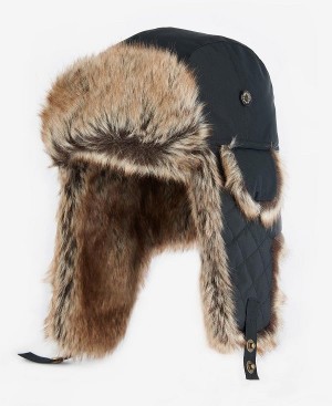 Barbour Cleadon Trapper Hat σκούρο Ελιά | BABO89039