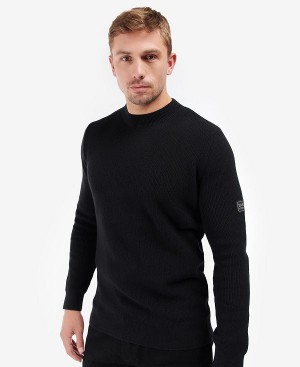 Barbour Corser Crew Knit μαυρα | BABO88550