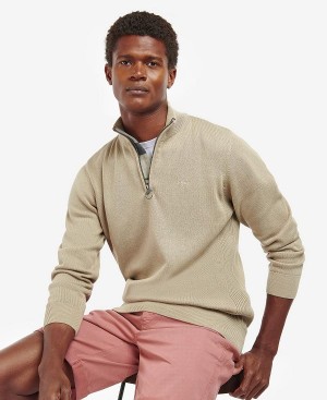 Barbour Cotton Half Zip Jumper γκρι | BABO88503
