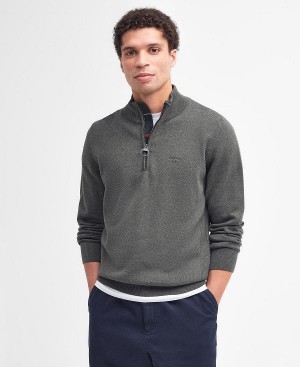 Barbour Cotton Half Zip γκρι | BABO88580
