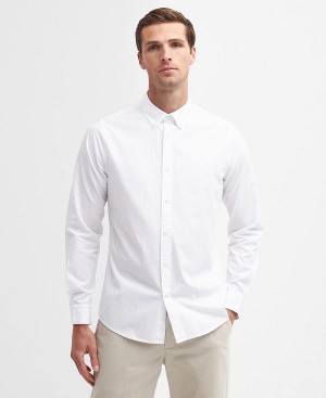 Barbour Crest Poplin Tailored Long-sleeved Shirt ασπρα | BABO87700