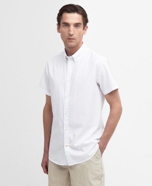 Barbour Crest Poplin Tailored Short-sleeved Shirt ασπρα | BABO87707