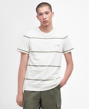 Barbour Dart Striped T-shirt ασπρα | BABO88291