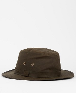 Barbour Dawson Wax Safari Hat καφε | BABO88970
