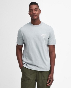 Barbour Denison Relaxed T-shirt μπλε | BABO88392