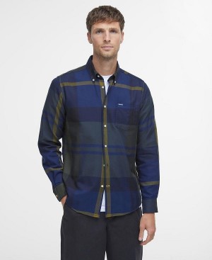 Barbour Dunoon Taillored Fit Shirt μπλε γκρι | BABO87838
