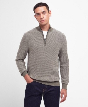 Barbour Dunstan Half-zip Jumper πρασινο | BABO88605