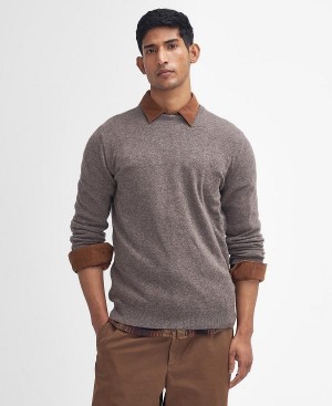 Barbour Essential Crew Neck Jumper Μπεζ | BABO88653