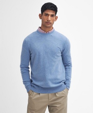 Barbour Essential Crew Neck Jumper μπλε | BABO88654