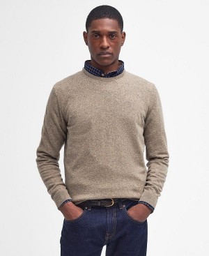Barbour Essential Crew Neck Sweatshirt Μπεζ | BABO88513
