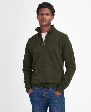 Barbour Essential Half-zip Jumper πρασινο | BABO88652