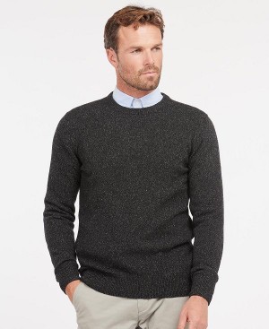 Barbour Essential Tisbury Crew-neck Sweatshirt μαυρα | BABO88543
