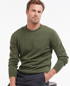 Barbour Essential Tisbury Crew-neck Sweatshirt Ελιά | BABO88548
