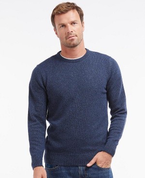Barbour Essential Tisbury Crew-neck Sweatshirt σκουρο μπλε | BABO88568