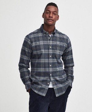 Barbour Forestfield Tailored Long Sleeved Shirt γκρι | BABO87815