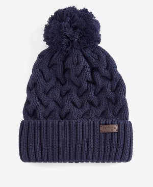 Barbour Gainford Cable Beanie σκουρο μπλε | BABO89046