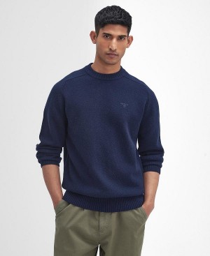 Barbour Grangetown Crew Neck Jumper σκουρο μπλε | BABO88643