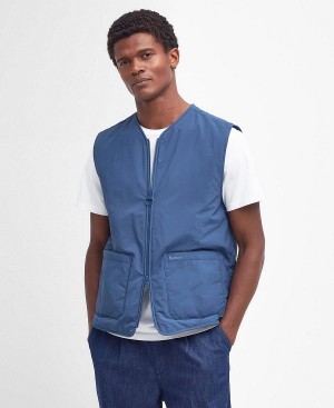 Barbour Harpen Padded Gilet μπλε | BABO87559