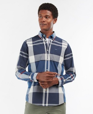 Barbour Harris Tailored Long-sleeved Shirt σκουρο μπλε | BABO87627