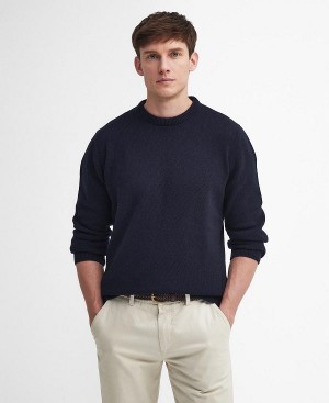 Barbour Holden Crew Neck Jumper σκουρο μπλε | BABO88649