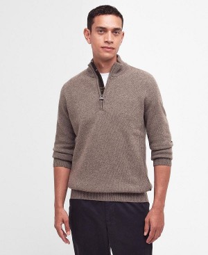 Barbour Holden Half Zip Jumper γκρι | BABO88532