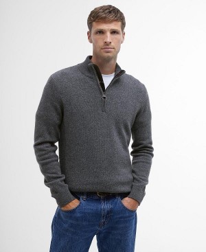 Barbour Holden Half Zip Jumper σκουρο μπλε | BABO88524