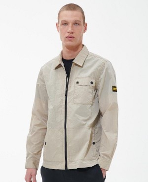 Barbour Inlet Regular Fit Overshirt ανοιχτο γκρι | BABO87646
