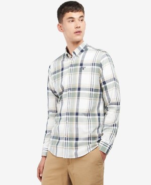 Barbour Kidd Tailored Short-sleeved Shirt Ελιά | BABO87610