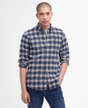 Barbour Langton Tailored Shirt σκουρο μπλε | BABO87663