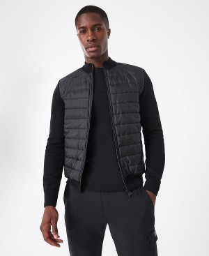 Barbour Legacy Baffle Zip Thru μαυρα | BABO88536