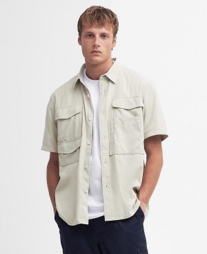 Barbour Lisle Safari Oversized Short-sleeved Shirt ασπρα | BABO87754