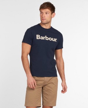 Barbour Logo T-shirt σκουρο μπλε | BABO88285